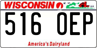 WI license plate 516OEP