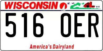 WI license plate 516OER
