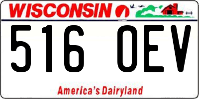 WI license plate 516OEV