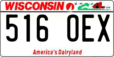 WI license plate 516OEX