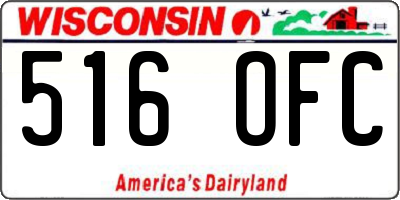 WI license plate 516OFC