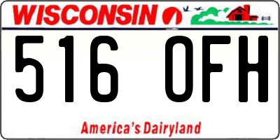 WI license plate 516OFH
