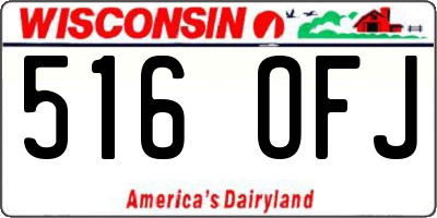 WI license plate 516OFJ