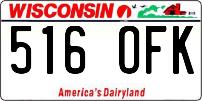 WI license plate 516OFK