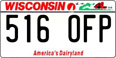 WI license plate 516OFP