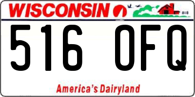 WI license plate 516OFQ