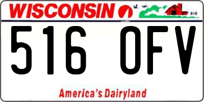 WI license plate 516OFV