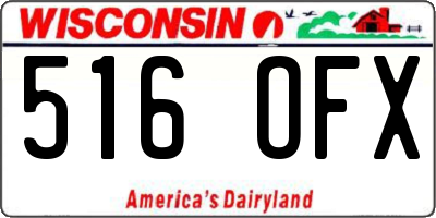 WI license plate 516OFX