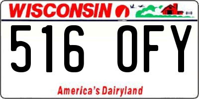 WI license plate 516OFY