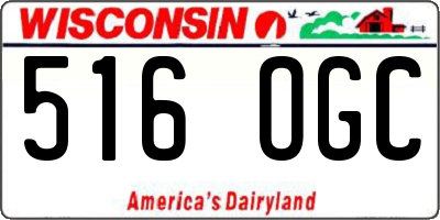 WI license plate 516OGC