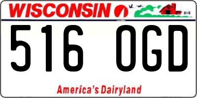 WI license plate 516OGD