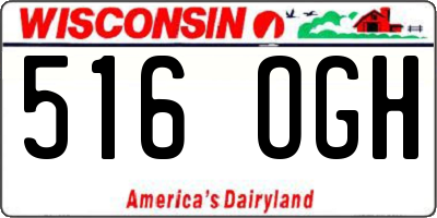 WI license plate 516OGH