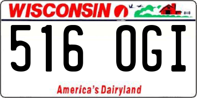 WI license plate 516OGI