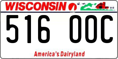 WI license plate 516OOC