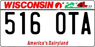 WI license plate 516OTA