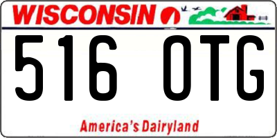 WI license plate 516OTG