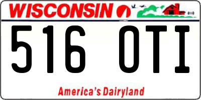 WI license plate 516OTI