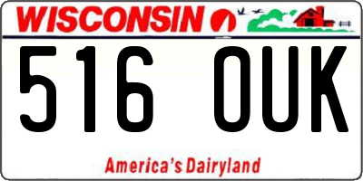 WI license plate 516OUK