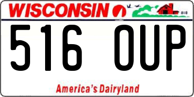 WI license plate 516OUP