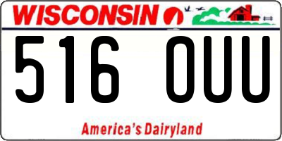 WI license plate 516OUU