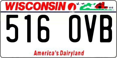 WI license plate 516OVB