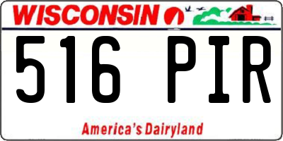 WI license plate 516PIR
