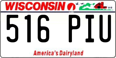 WI license plate 516PIU