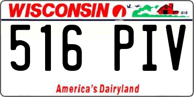 WI license plate 516PIV