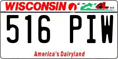 WI license plate 516PIW