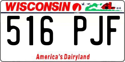 WI license plate 516PJF