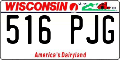 WI license plate 516PJG