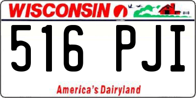 WI license plate 516PJI