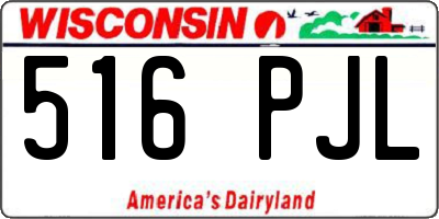 WI license plate 516PJL