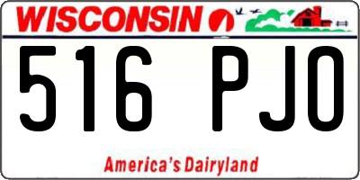 WI license plate 516PJO
