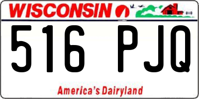 WI license plate 516PJQ