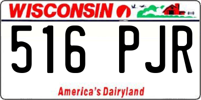 WI license plate 516PJR