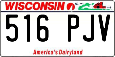 WI license plate 516PJV