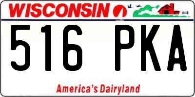 WI license plate 516PKA