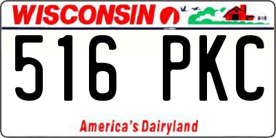 WI license plate 516PKC