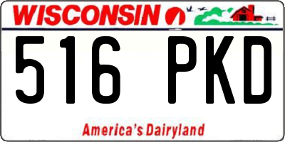 WI license plate 516PKD