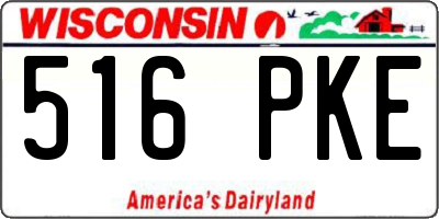 WI license plate 516PKE