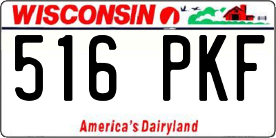 WI license plate 516PKF