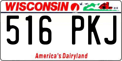WI license plate 516PKJ