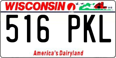 WI license plate 516PKL