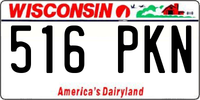WI license plate 516PKN