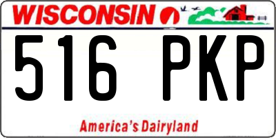 WI license plate 516PKP