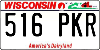 WI license plate 516PKR