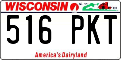 WI license plate 516PKT