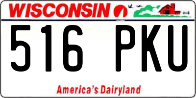 WI license plate 516PKU