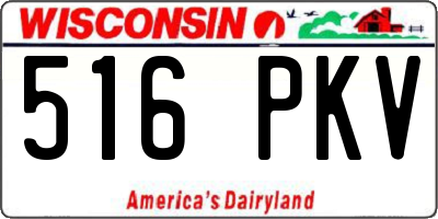 WI license plate 516PKV